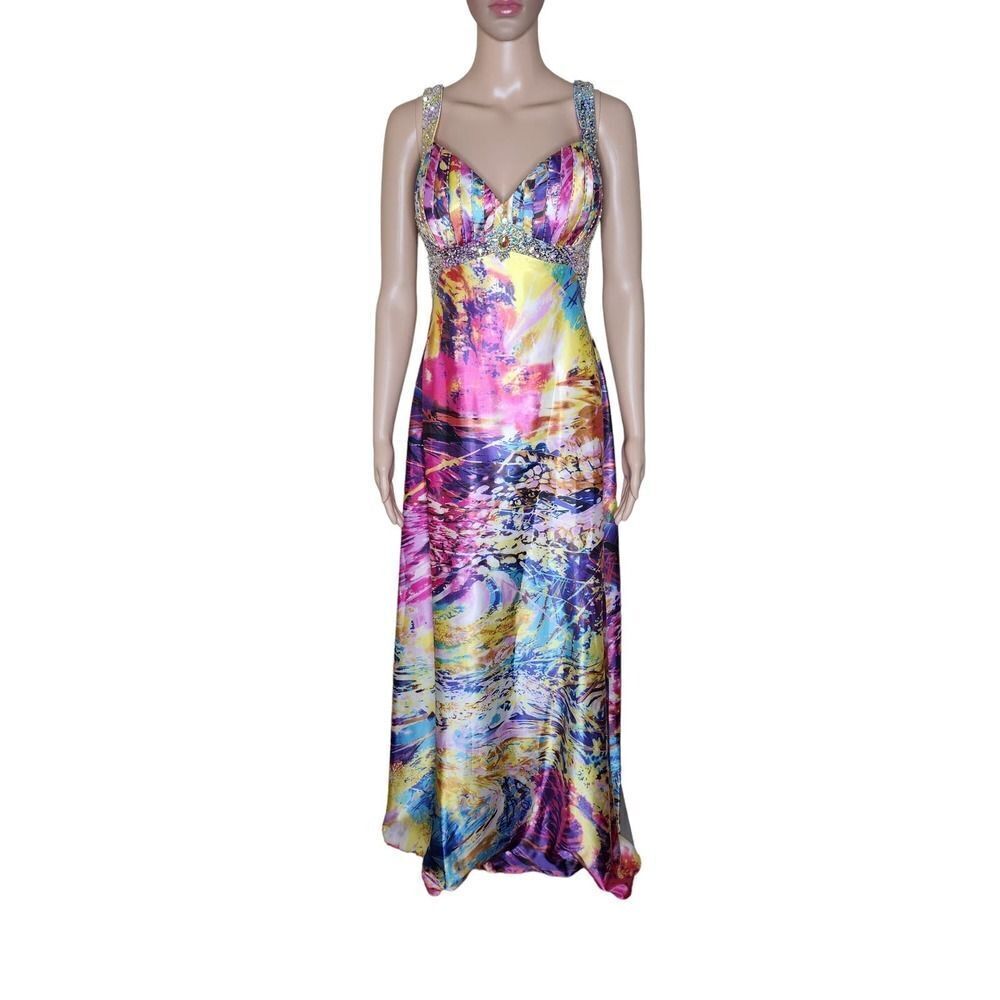 Mori Lee Multicolor Maxi Dress